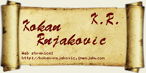 Kokan Rnjaković vizit kartica